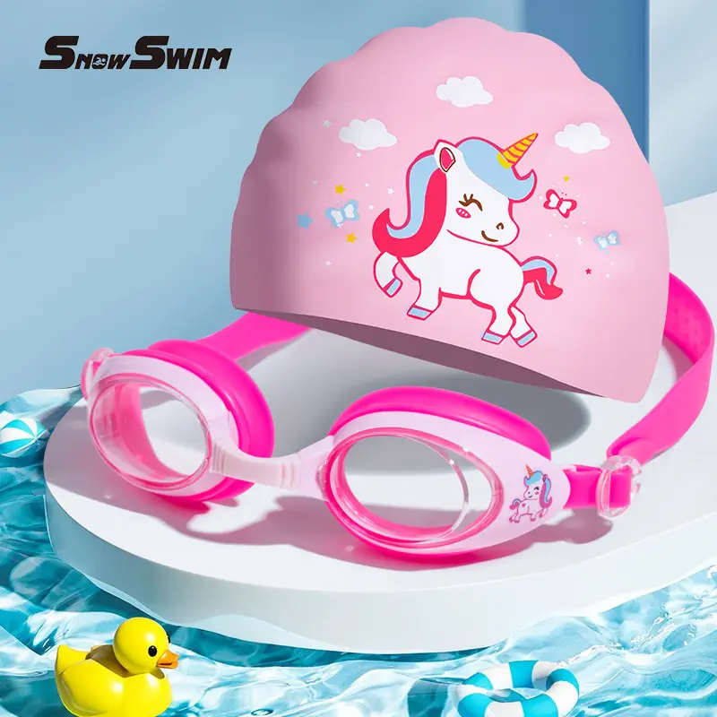 Children's swimming goggles small frame waterproof anti-fog HD boys and girls professional swimming glasses swimming cap suit diving equipment