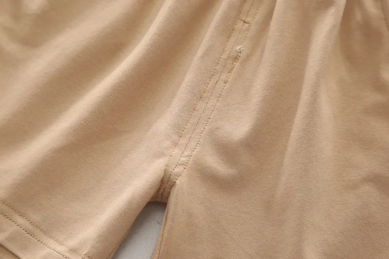 Boy Bear Print Summer Shorts Suit Beige Brown — feature 11