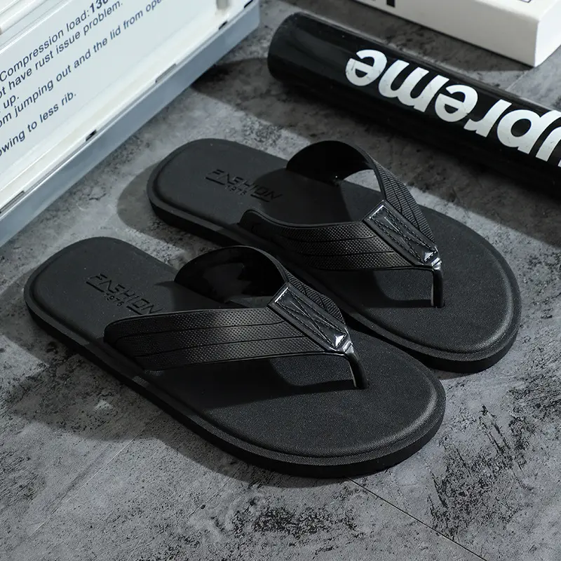 Men Korean Style Black Red Green Flip Flops 2024 - Image 6