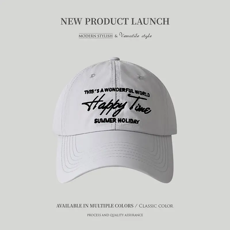 Men Women Hat Summer Holiday Black White Graphic Cap - Image 6