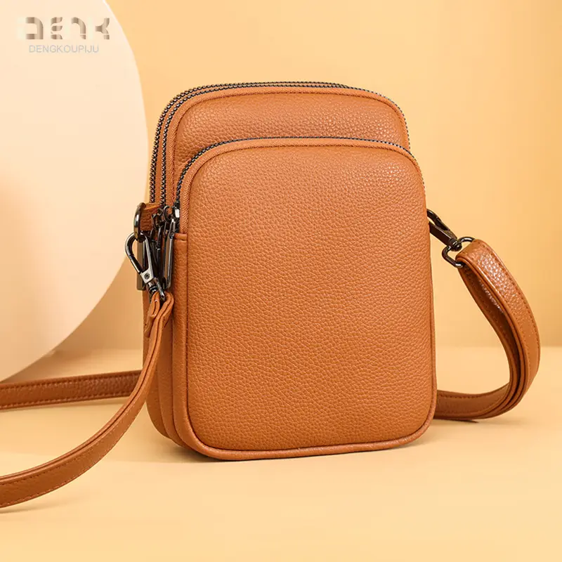 Denk Crossbody Bag Tan PU Leather 2024