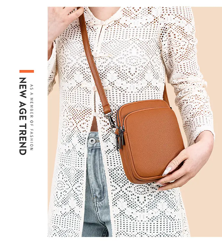 Denk Crossbody Bag Tan PU Leather 2024 — feature 21