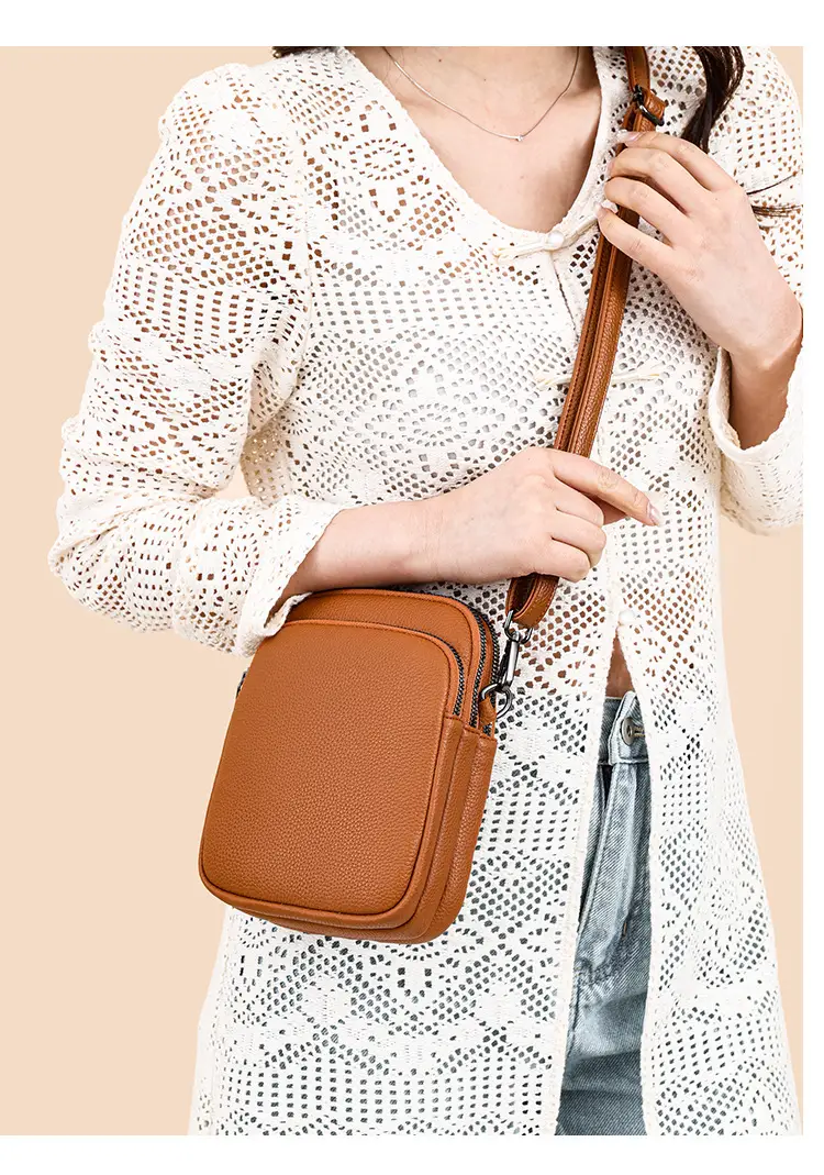 Denk Crossbody Bag Tan PU Leather 2024 — feature 22