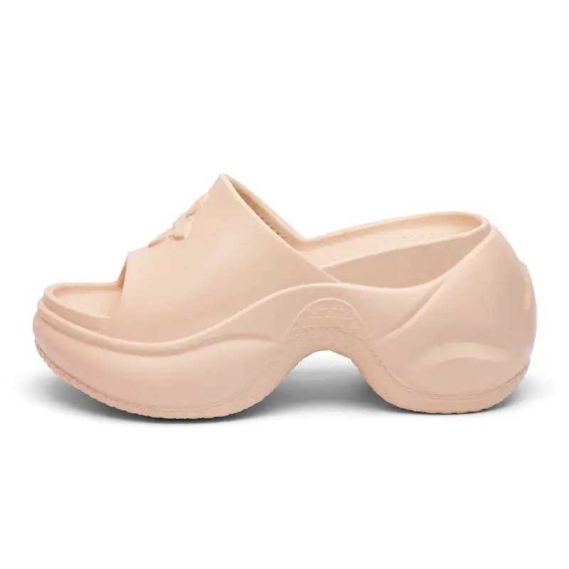 Women Black Thick Heel Slippers Summer 2024 - Image 8