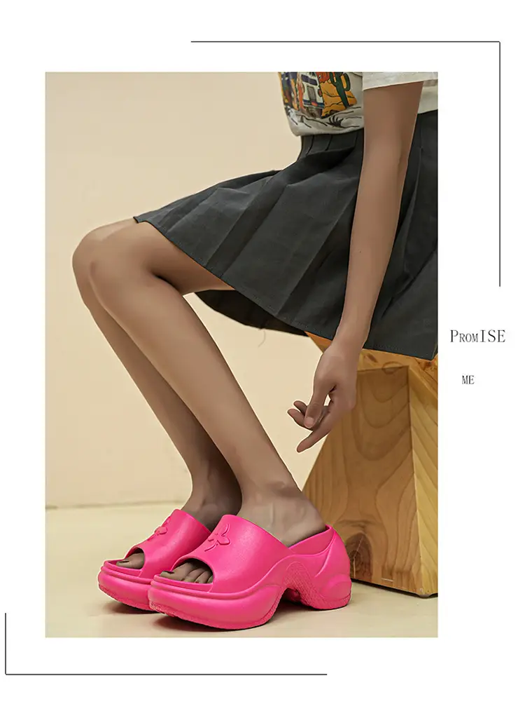 Women Black Thick Heel Slippers Summer 2024 — feature 11