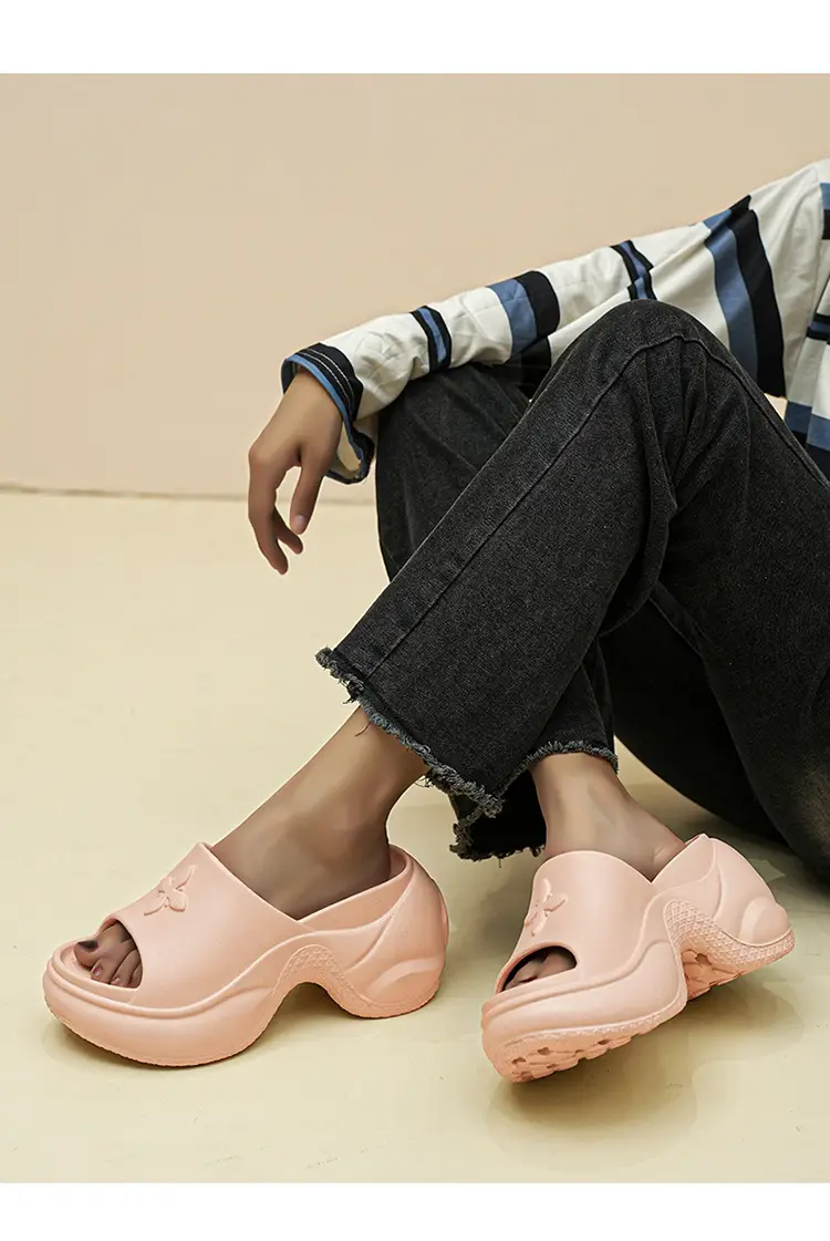 Women Black Thick Heel Slippers Summer 2024 — feature 14