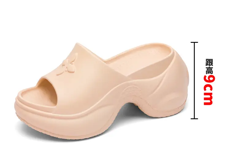 Women Black Thick Heel Slippers Summer 2024 — feature 4