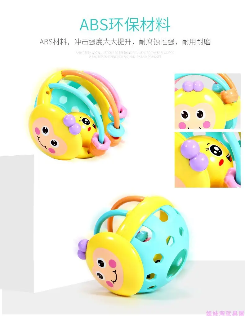 Soft Rubber Hand Rattle Toy for Babies 0-12 Months — feature 7