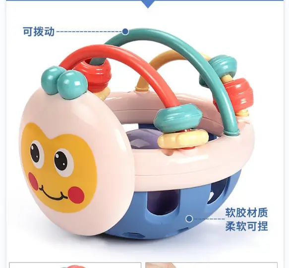 Soft Rubber Hand Rattle Toy for Babies 0-12 Months - Image 2
