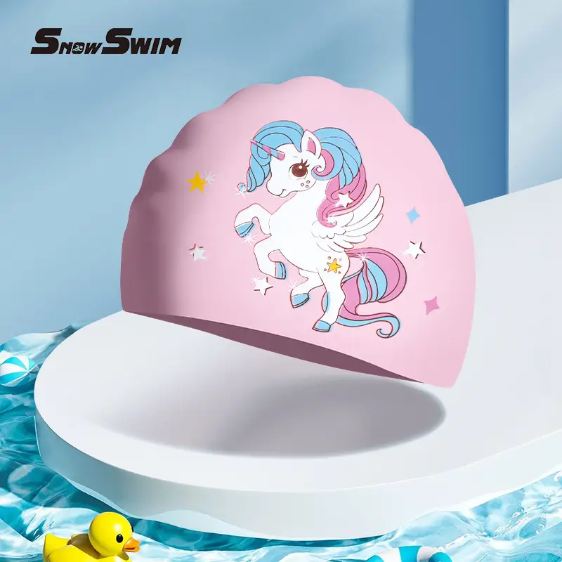 Powder white horse silicone cap