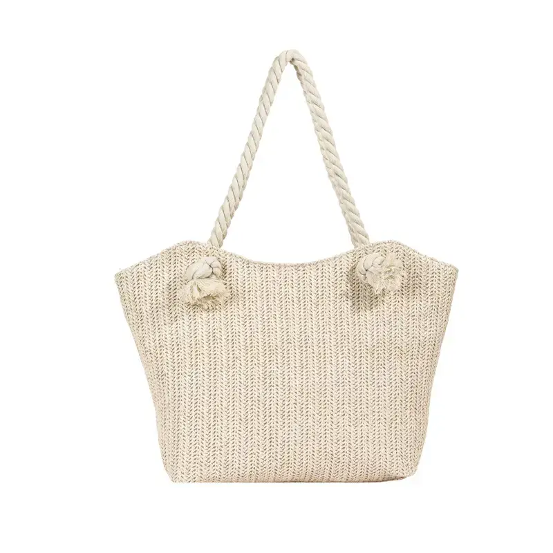 Straw Tote Bag Large Capacity Women Shoulder Tote - Image 7