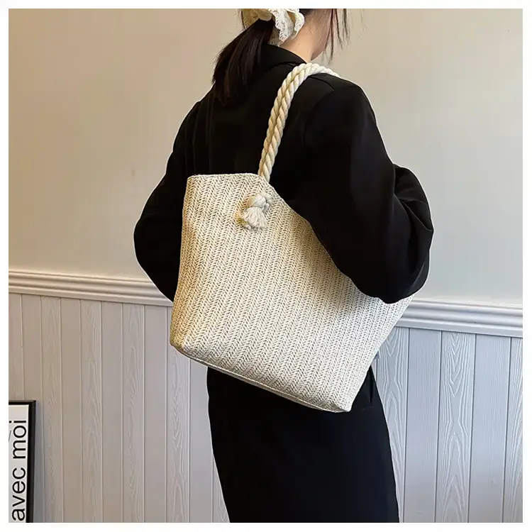 Straw Tote Bag Large Capacity Women Shoulder Tote — feature 16