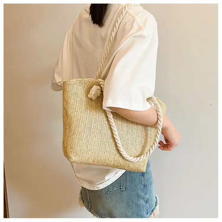 Straw Tote Bag Large Capacity Women Shoulder Tote — feature 23