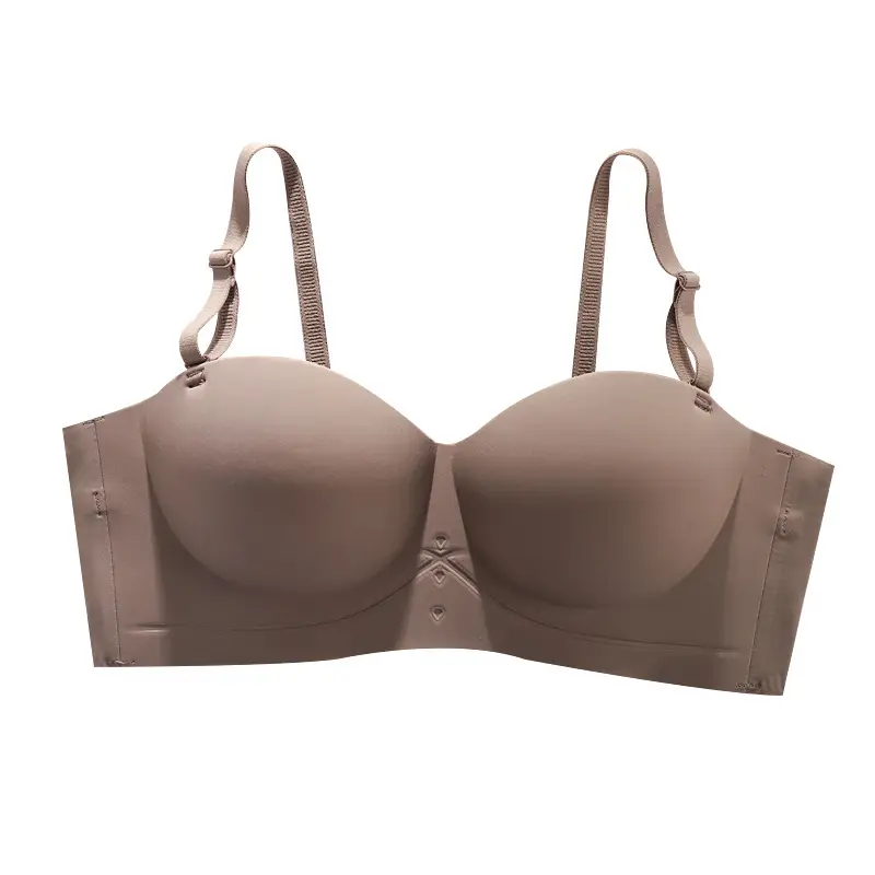Black Traceless Detachable Strap Bra for Women - Image 9