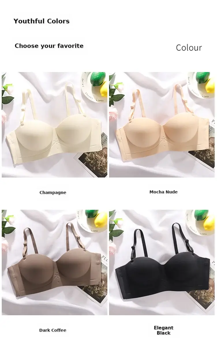 Black Traceless Detachable Strap Bra for Women — feature 17