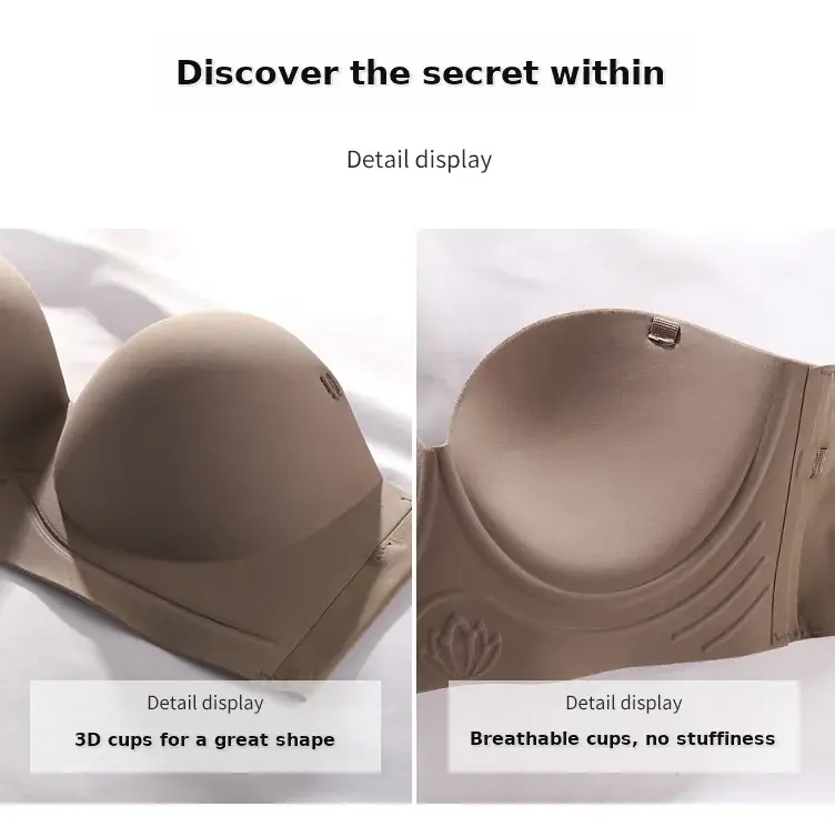 Black Traceless Detachable Strap Bra for Women — feature 18
