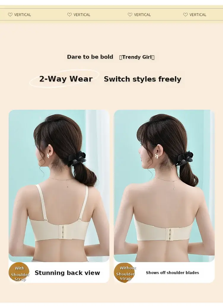 Black Traceless Detachable Strap Bra for Women — feature 3