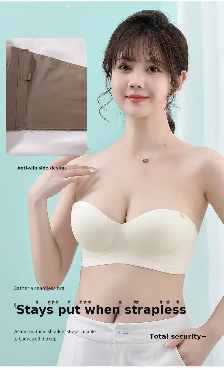 Black Traceless Detachable Strap Bra for Women — feature 8