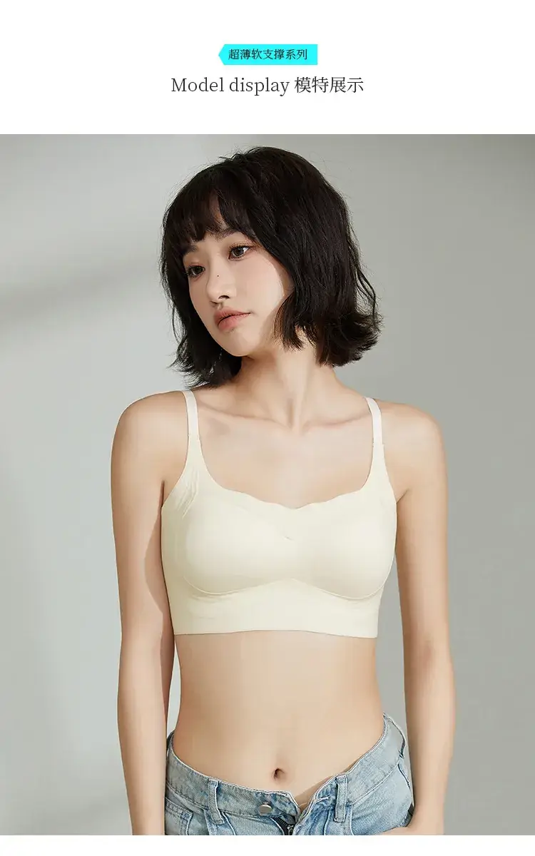 Women's White Shockproof Sports Bra with Fixed Cup Design — feature 18