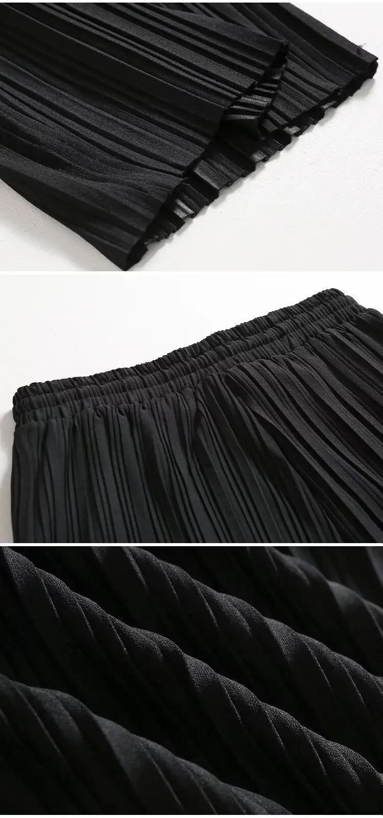 Men's Dark Blue Pleated Wide Leg Pants Loose Fit — feature 10
