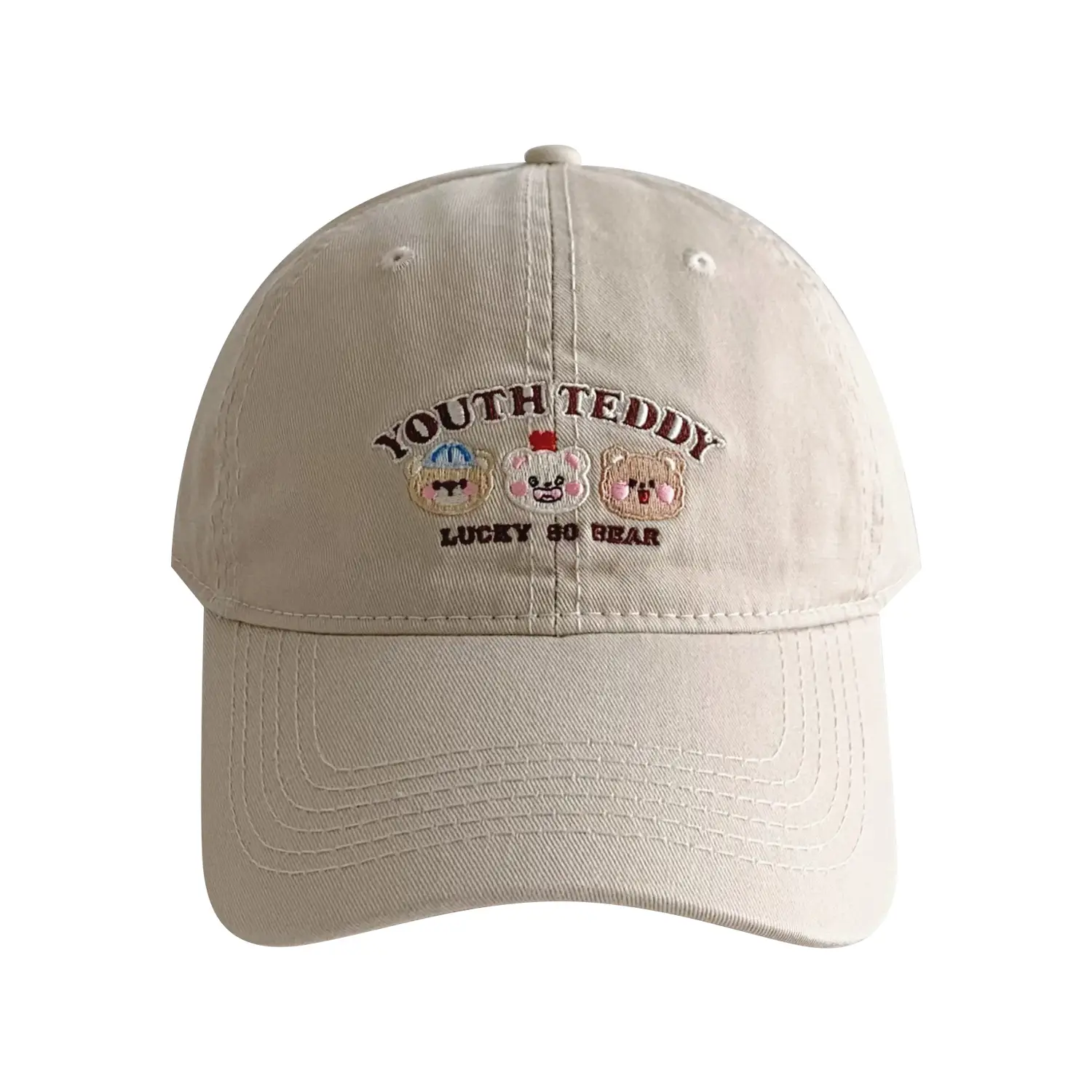 Men Embroidered Bear Cap Washable Summer Hat - Image 15