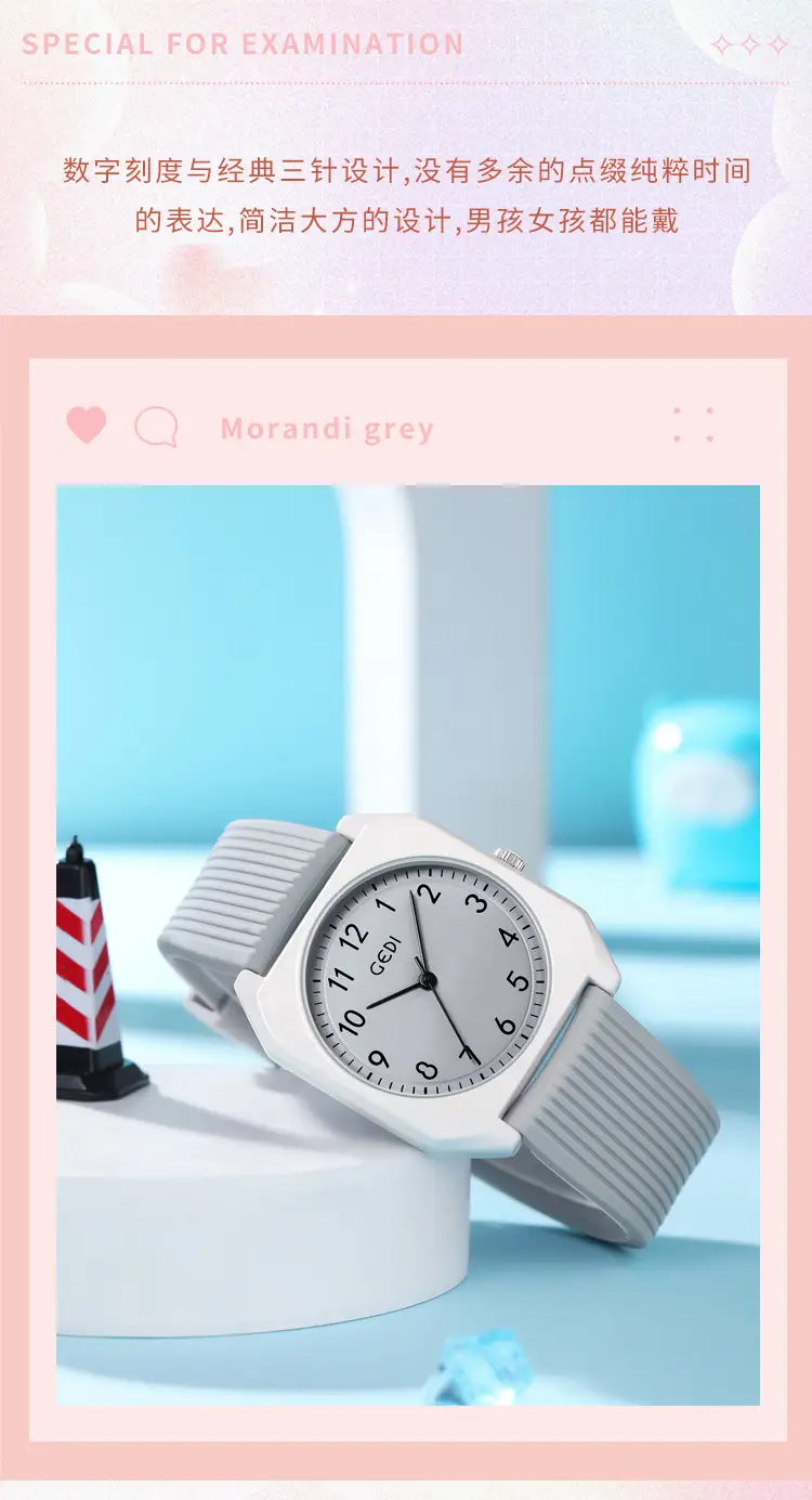 Pink Japanese Style Small Square Watch with Quartz Movement — feature 10