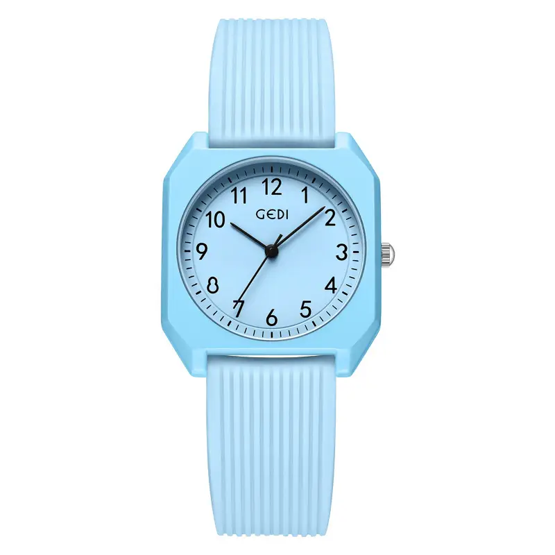 Pink Japanese Style Small Square Watch with Quartz Movement