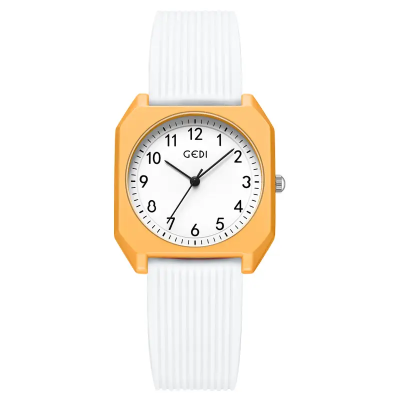 Pink Japanese Style Small Square Watch with Quartz Movement