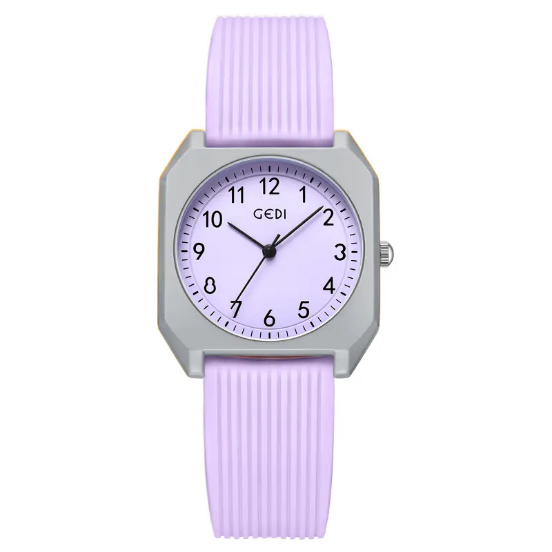 Pink Japanese Style Small Square Watch with Quartz Movement