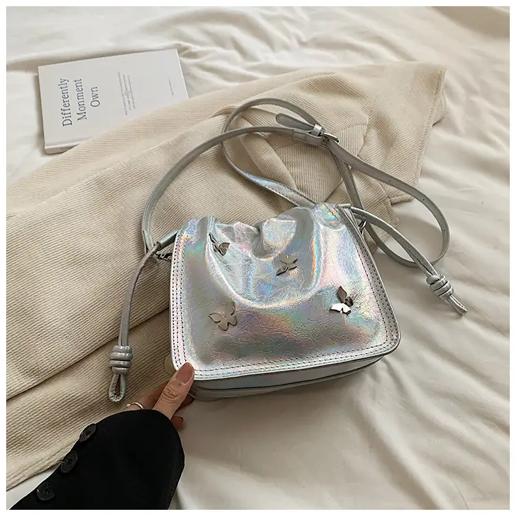 Black Korean Style Pleated Bucket Bag for Women — feature 16