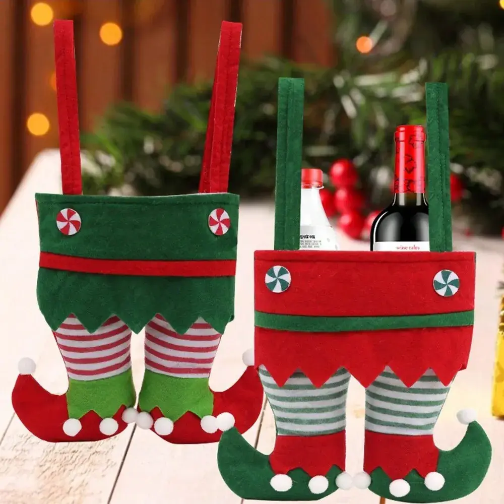 Christmas Candy Bag Santa Gift Bag Red Green