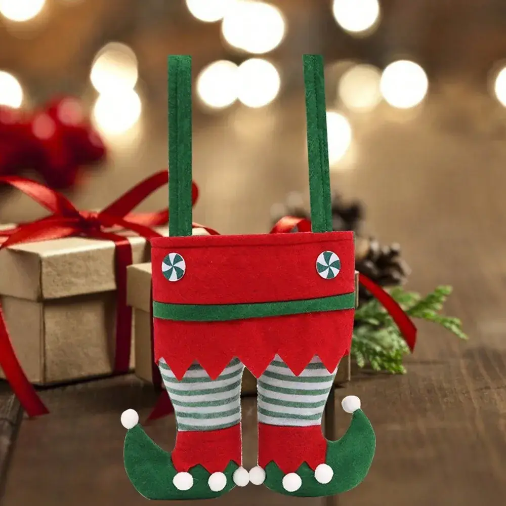 Christmas Candy Bag Santa Gift Bag Red Green
