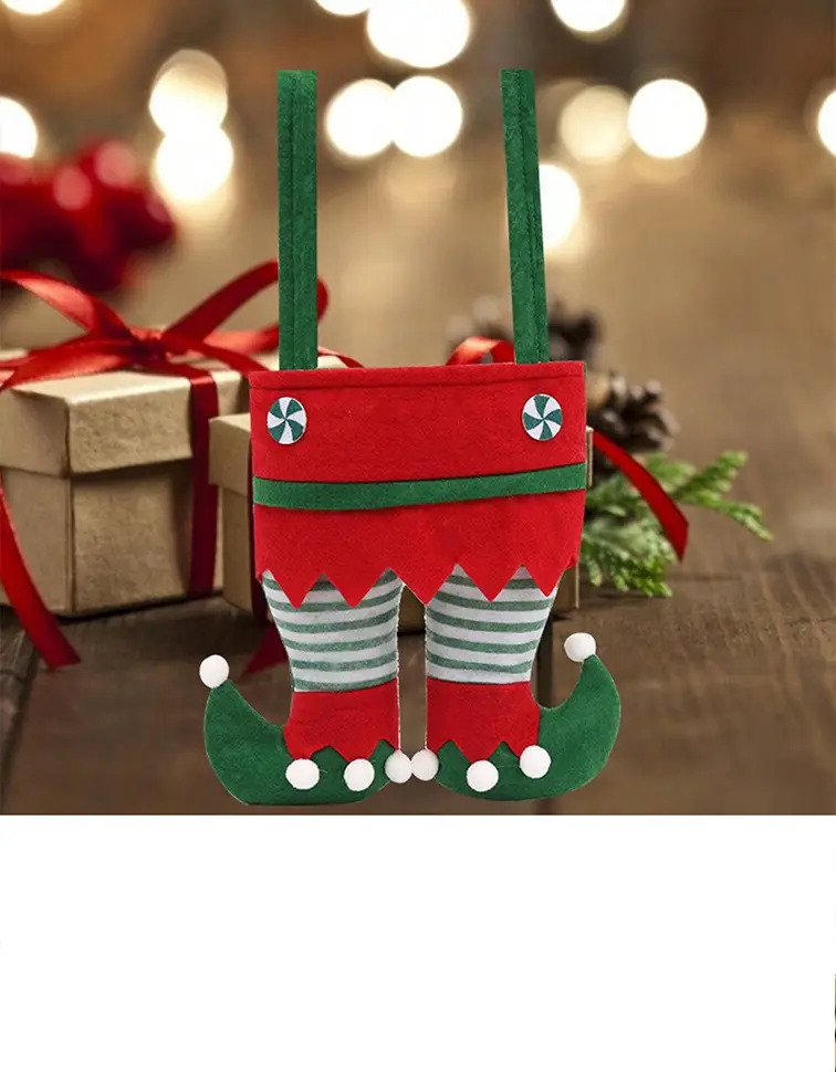 Christmas Candy Bag Santa Gift Bag Red Green — feature 11