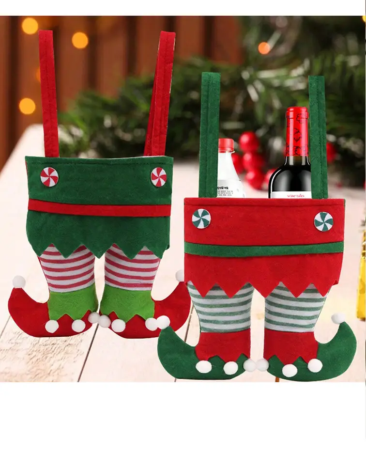 Christmas Candy Bag Santa Gift Bag Red Green — feature 12