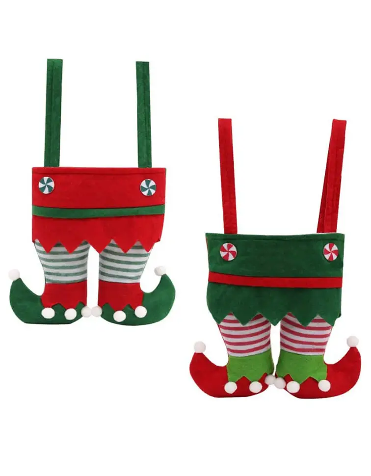 Christmas Candy Bag Santa Gift Bag Red Green — feature 3