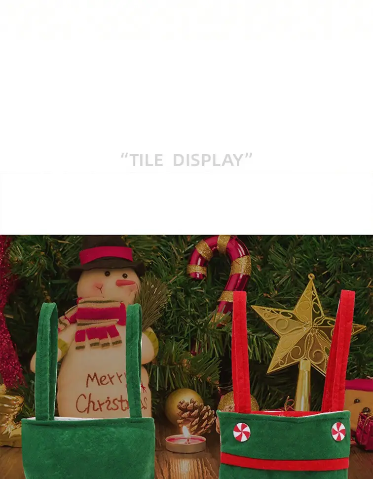 Christmas Candy Bag Santa Gift Bag Red Green — feature 6
