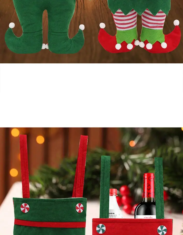 Christmas Candy Bag Santa Gift Bag Red Green — feature 7