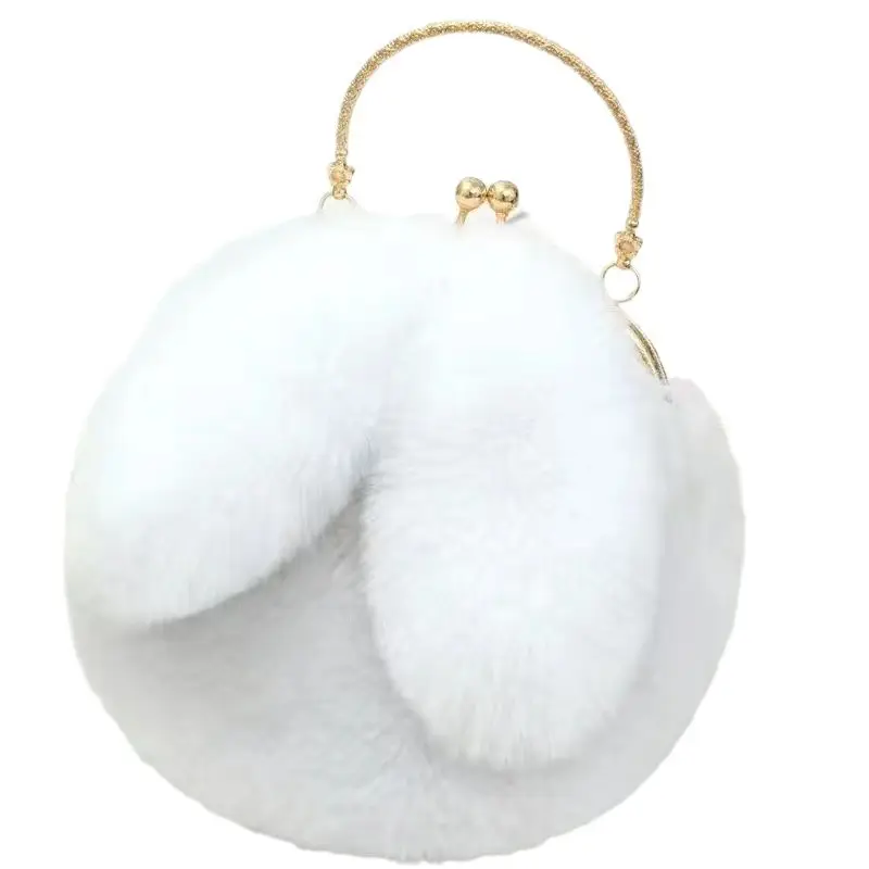 Plush Rabbit Ears Chain Bag for Women - Image 15