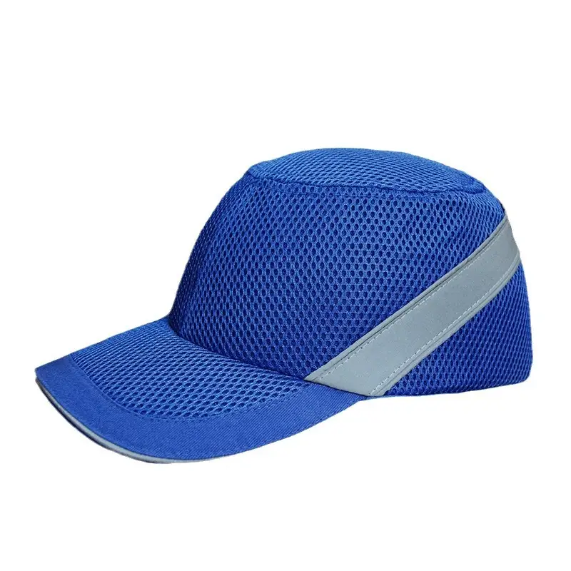 Blue Mesh Sports Helmet with Reflective Strip - Image 10