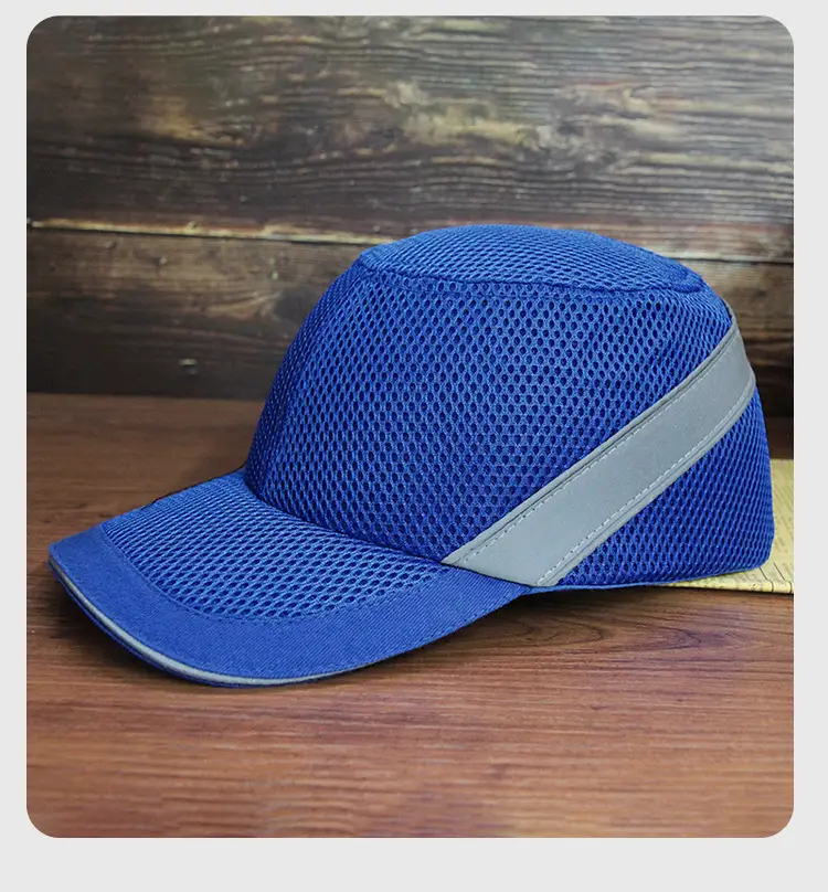 Blue Mesh Sports Helmet with Reflective Strip — feature 6