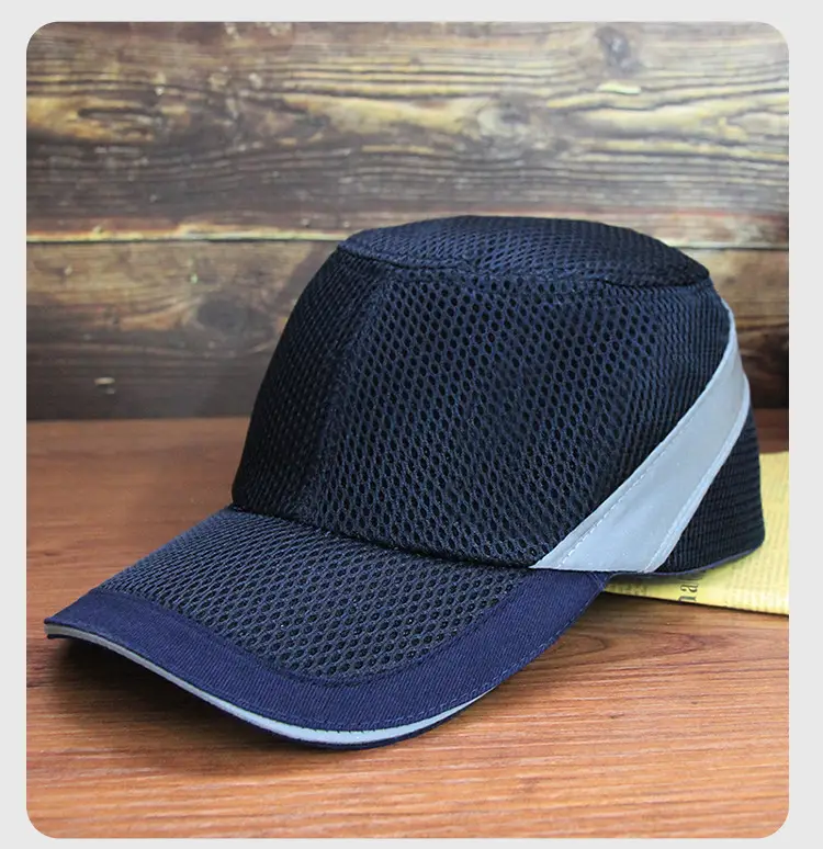 Blue Mesh Sports Helmet with Reflective Strip - Image 3
