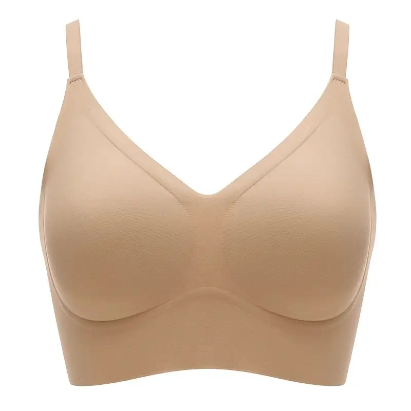 Authentic Liquid Foundation Invisible Skin Bra for Women, Size-Free Bra for Large Busts, Minimizing Sports Tank Top Style Wireless Bra