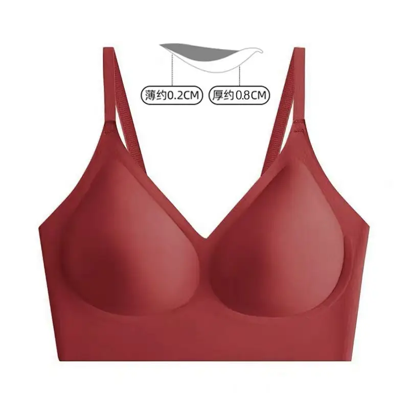 Authentic Liquid Foundation Invisible Skin Bra for Women, Size-Free Bra for Large Busts, Minimizing Sports Tank Top Style Wireless Bra