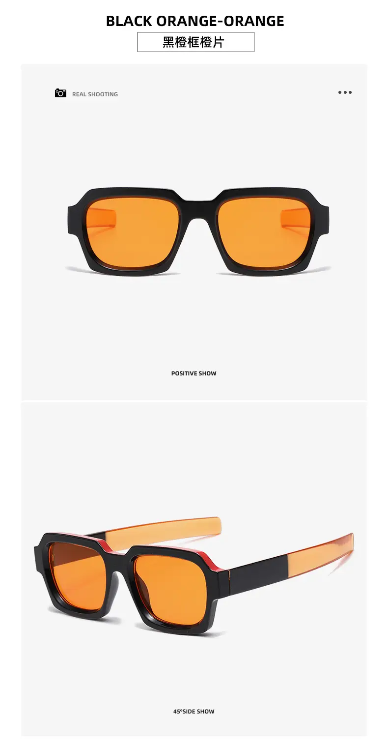 Black Orange Frame Sunglasses for Men Women — feature 17