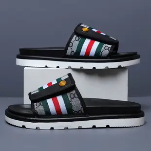 Men's Korean Style Flip Flops Black Red Green 2024 — feature 37