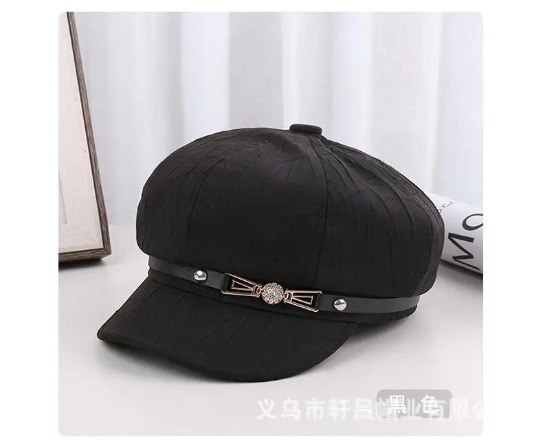 Women's Brown Japanese Hat with Embroidered Band — feature 19