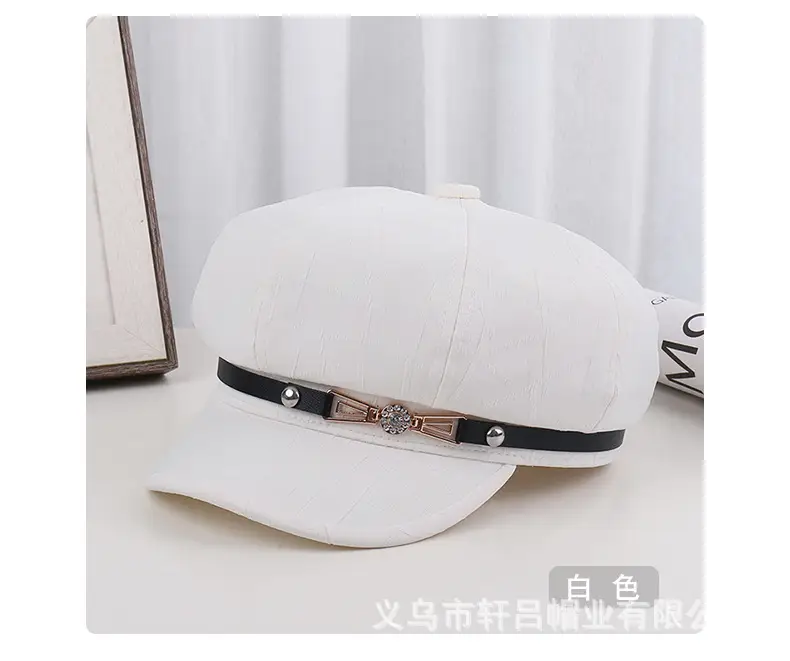 Women's Brown Japanese Hat with Embroidered Band — feature 21
