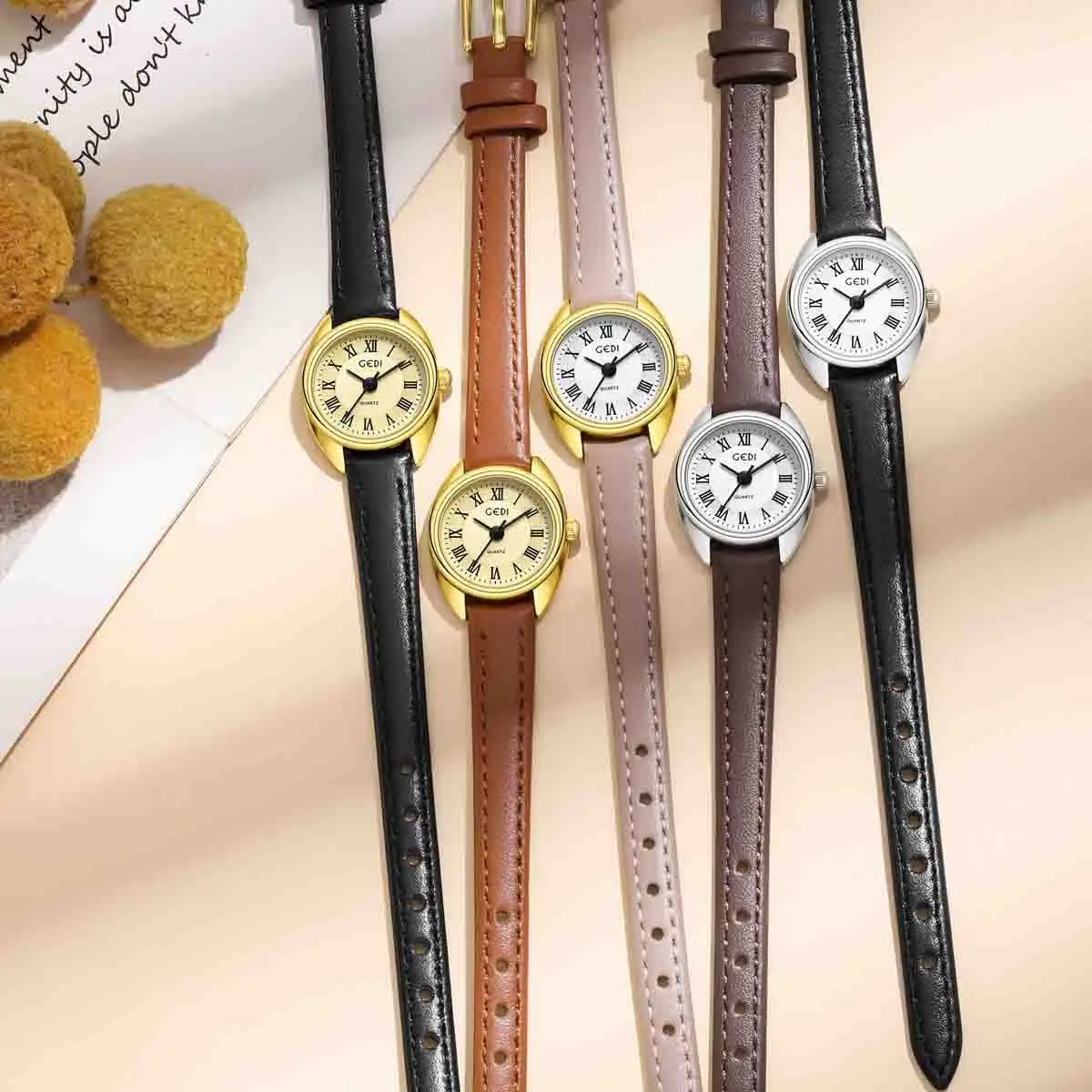 Gold Korean Women's Watch with Roman Dial - Image 9