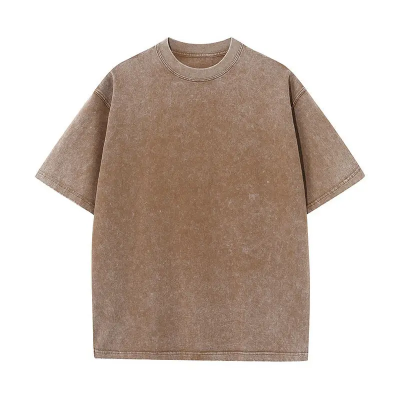 Cotton Washed Old T-Shirt Brown 230 Size - Image 14