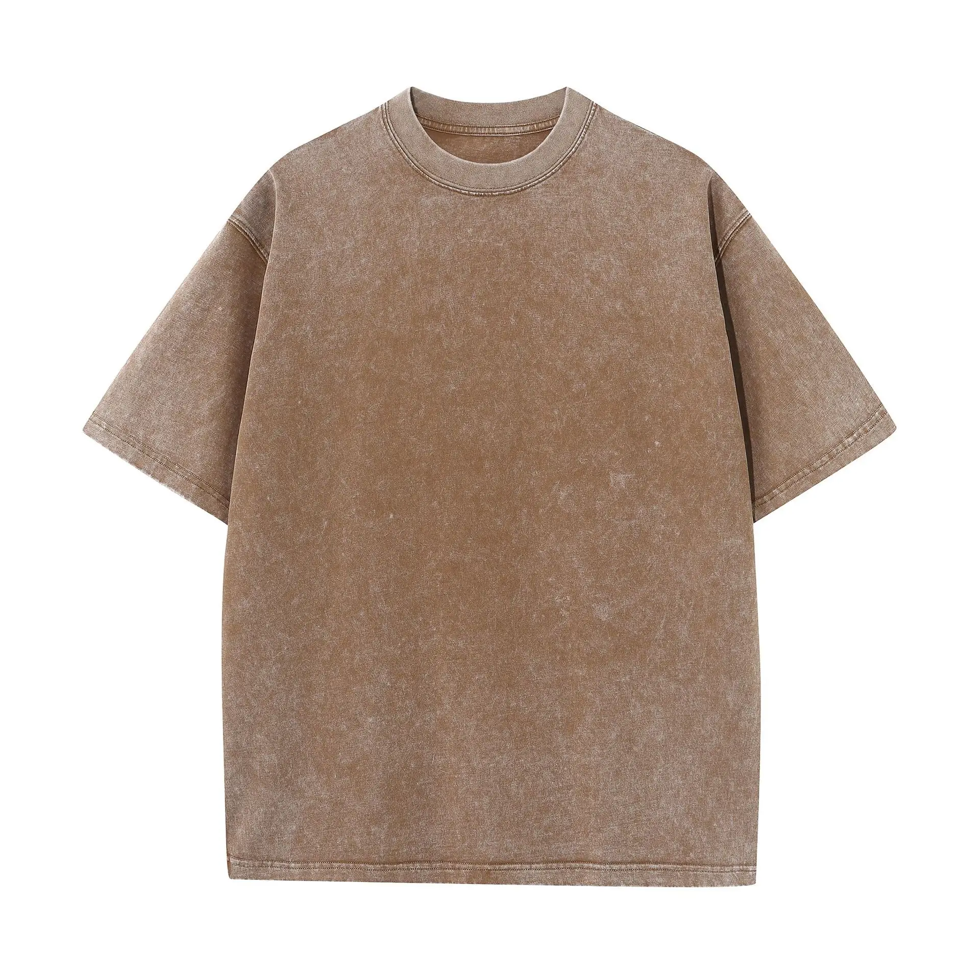 Cotton Washed Old T-Shirt Brown 230 Size - Image 4